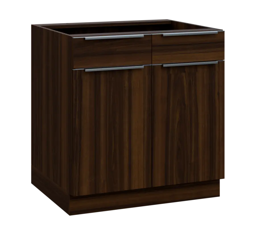 SIS - 8DZ2 spodní skříňka, 2-dveřová, 2-zásuvková, 870x800x600, ořech královský